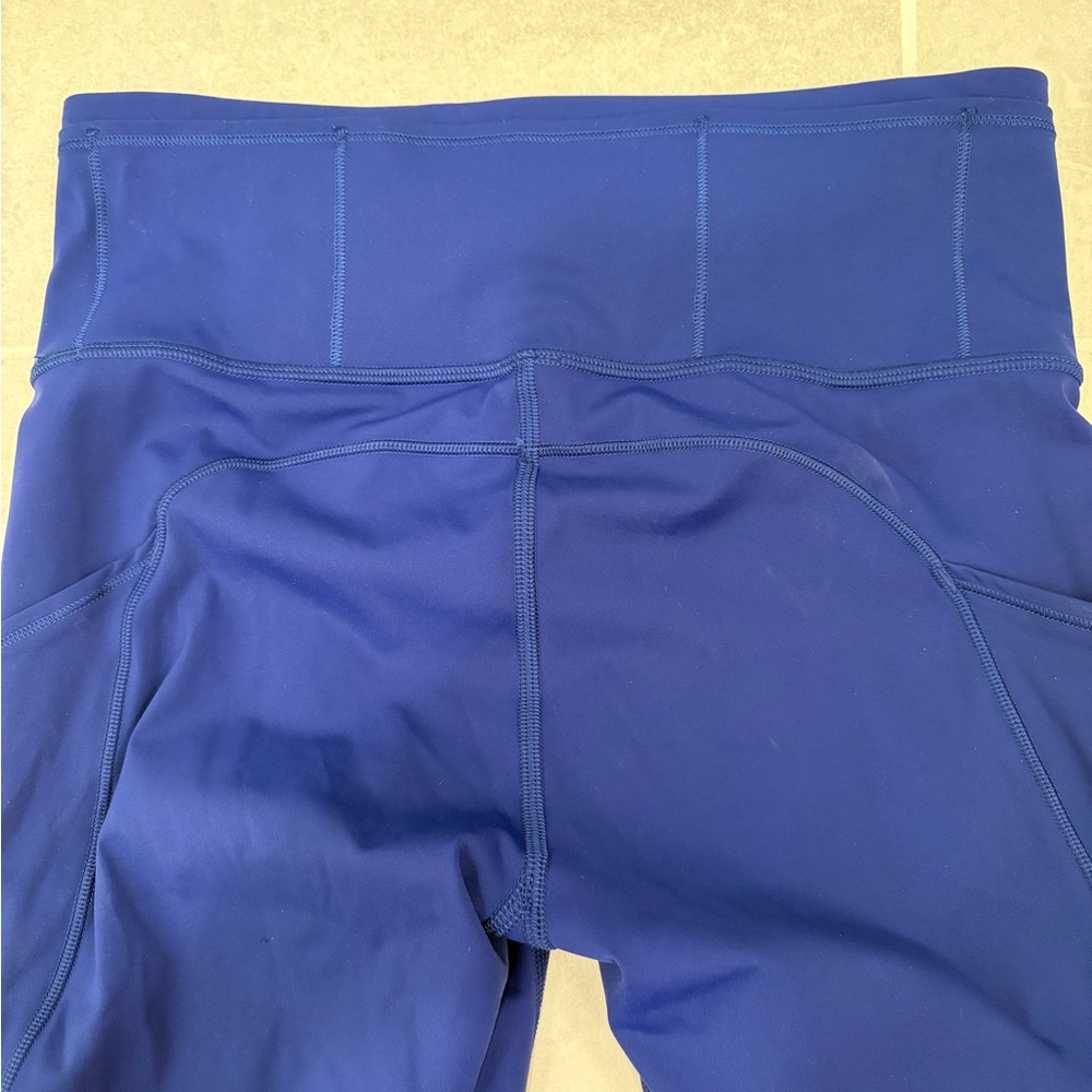 Lululemon Fast and Free Crop II Leggings Nulux 19’’ in Psychic Blue Size 6 - Picture 14 of 14
